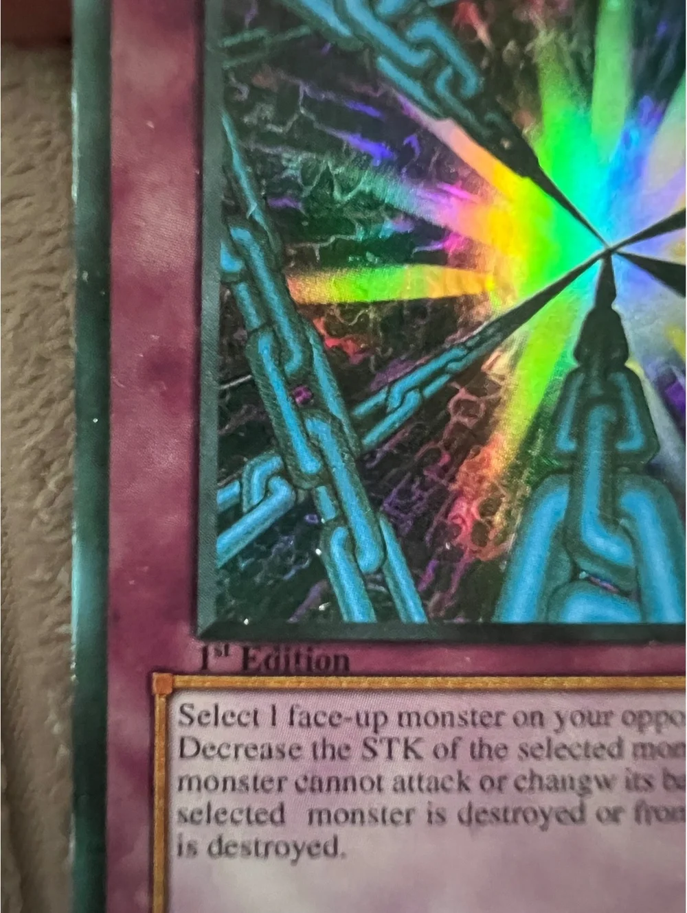 super rare Holo first edition Yu-Gi-Oh! card Suadow Shadow Spell MISSPELLING